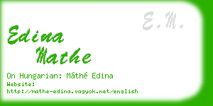 edina mathe business card